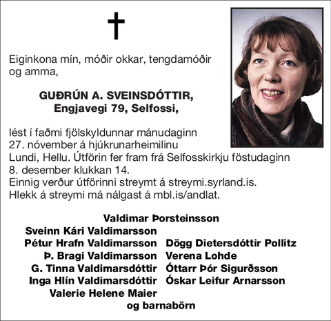 Guðrún A. Sveinsdóttir,