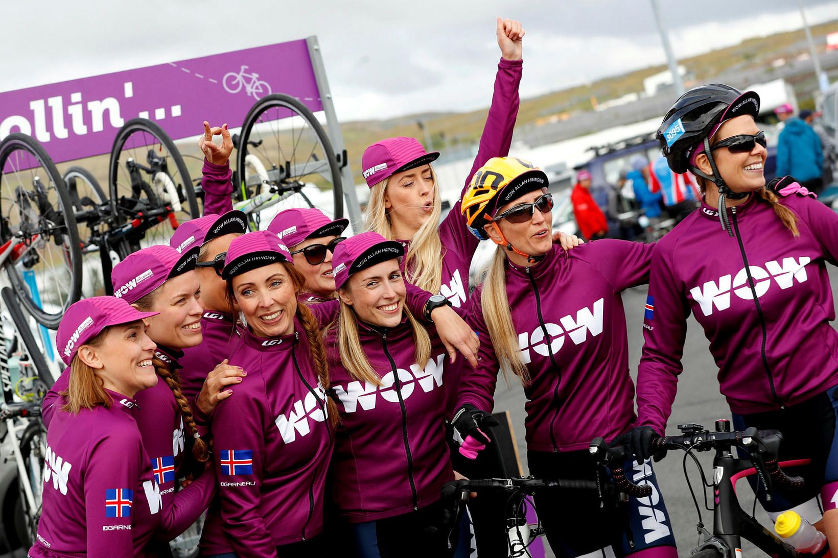 Frá rásmarki WOW Cyclothon 2017.