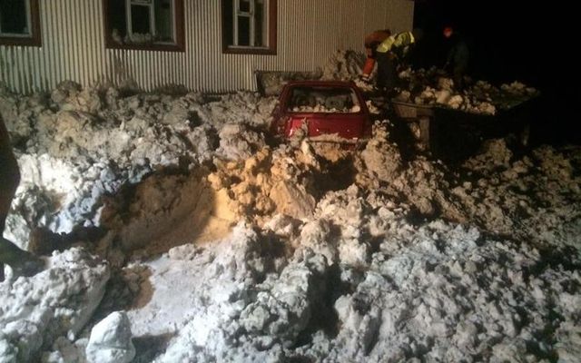 Snjóflóð féll við Aðalból 28. desember sl.