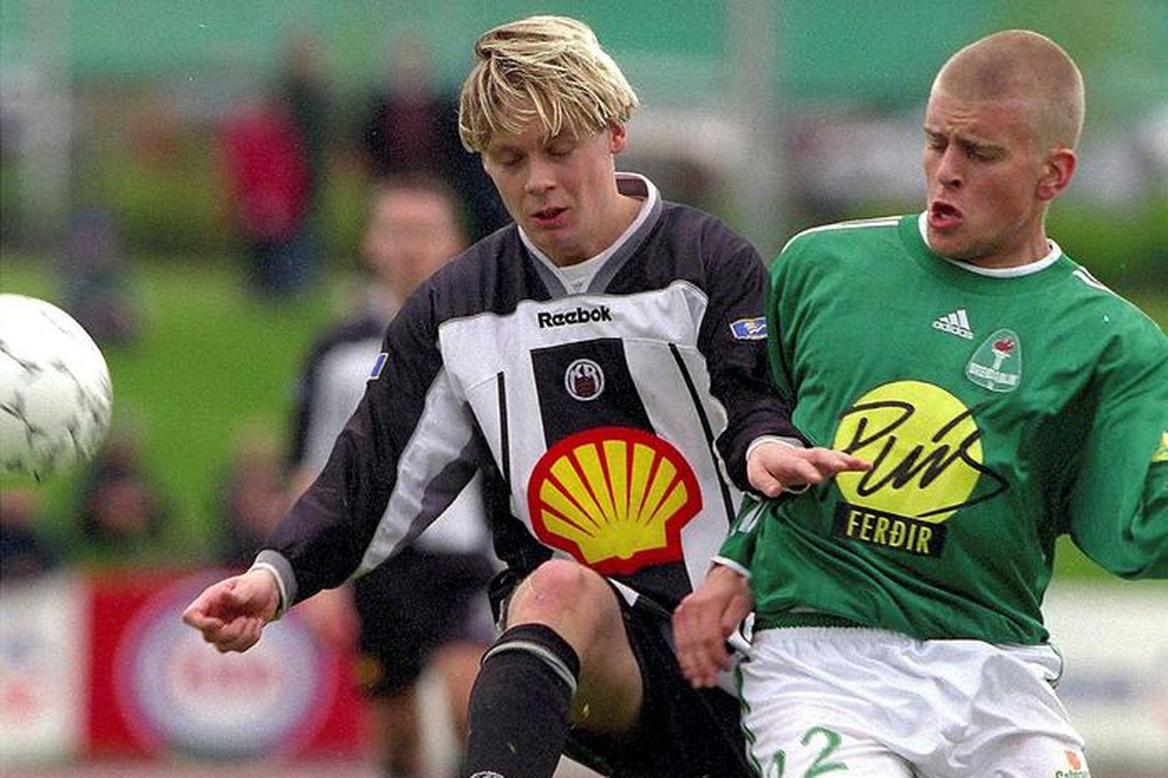 Andri Sigþórsson og Árni Kristinn Gunnarsson í leik KR og …