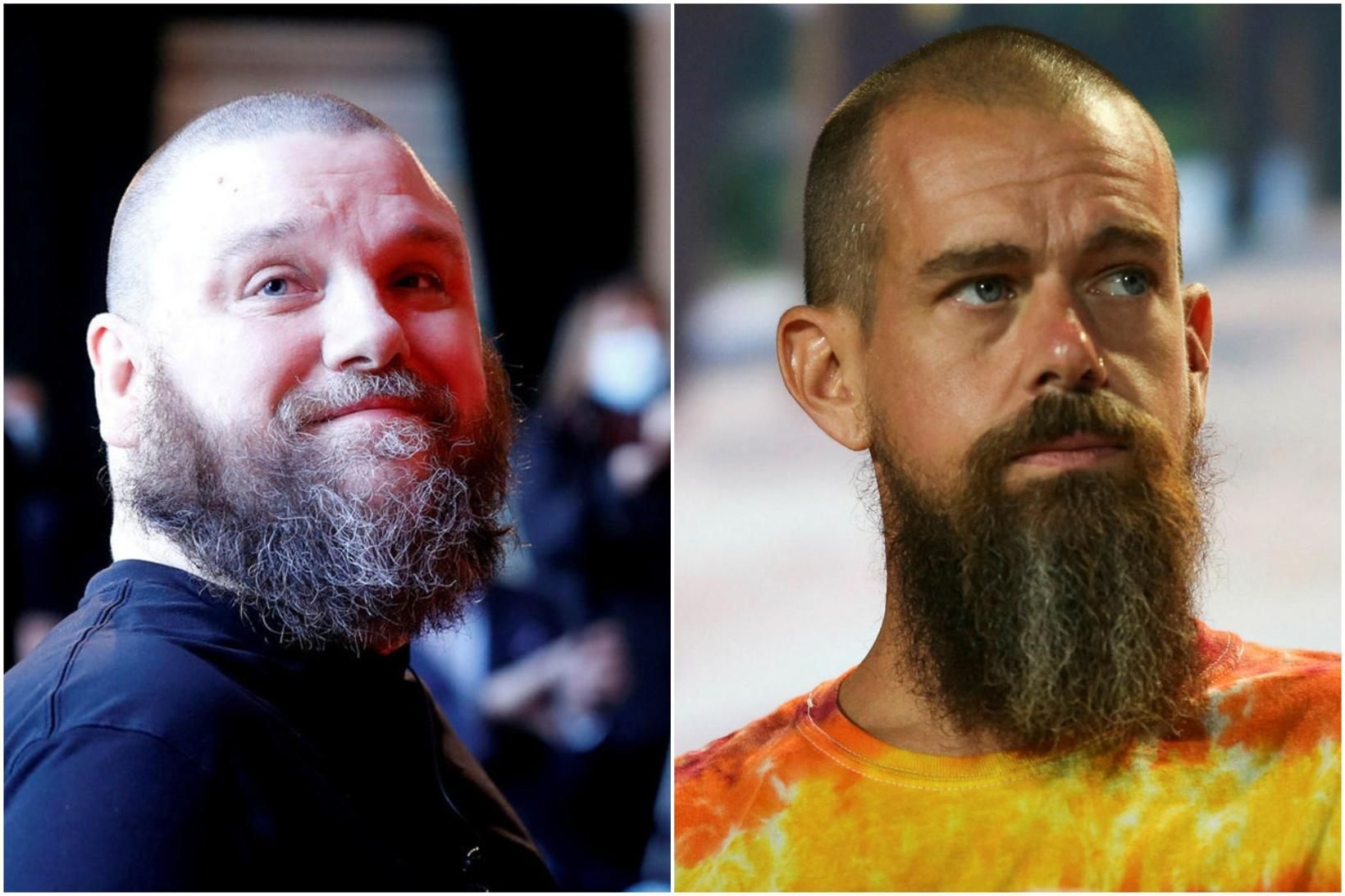 Haraldur og Jack Dorsey.