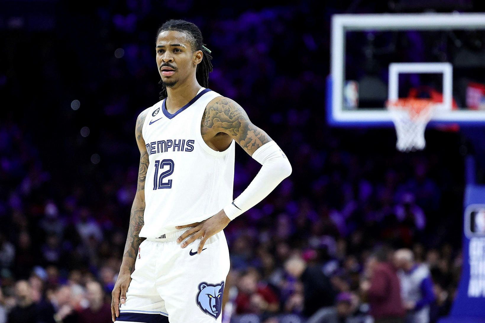 Ja Morant í leik með Memphis Grizzlies.