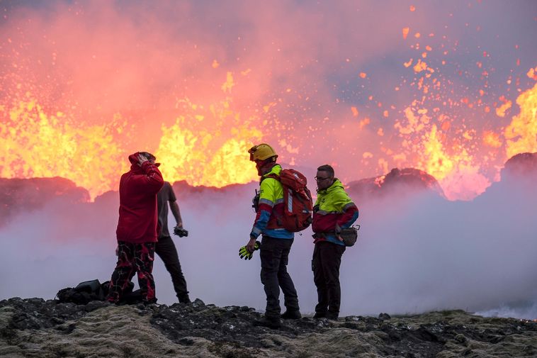 The public cannot go to the eruption site today because of pollution and first responders …