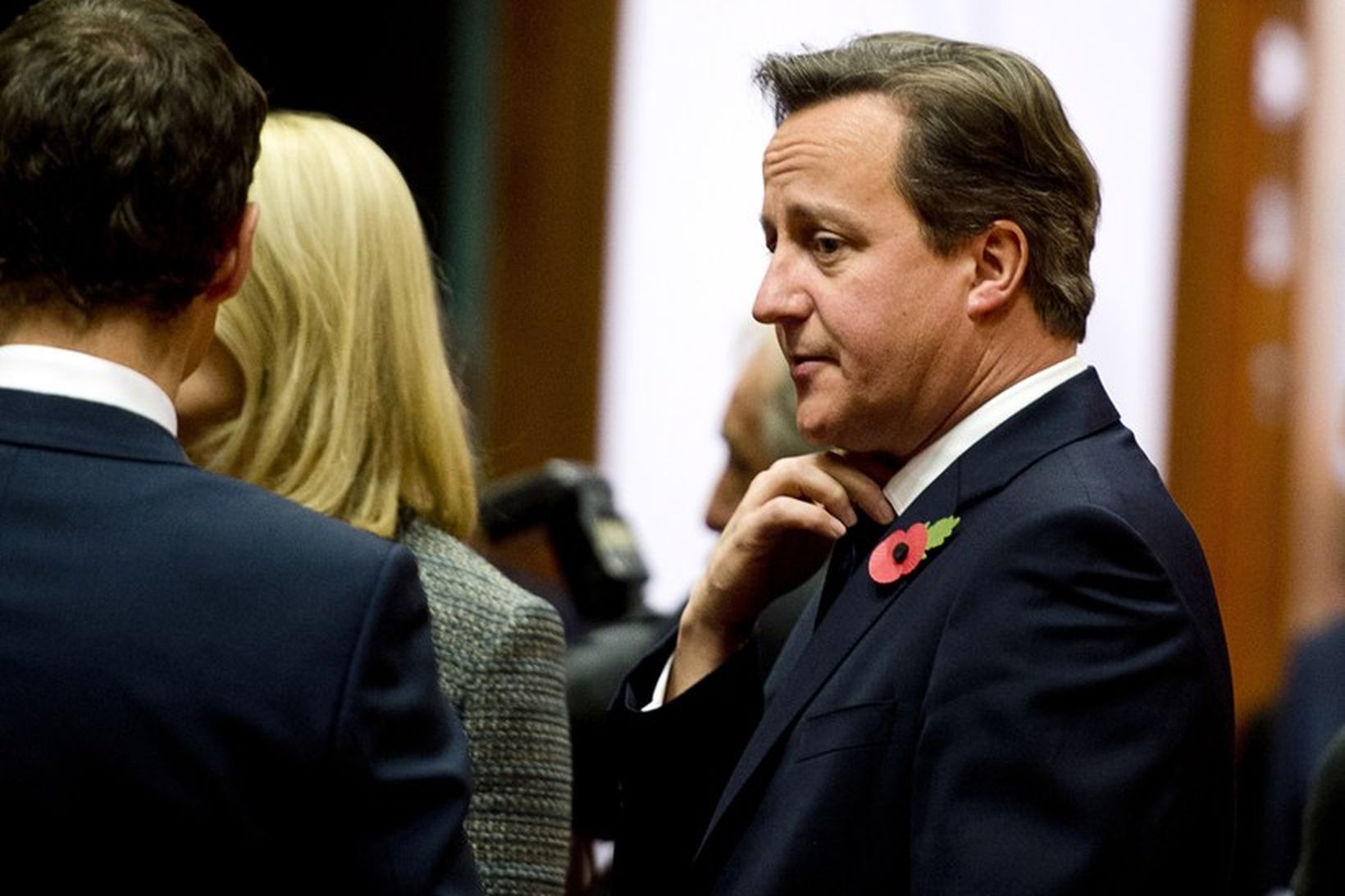 David Cameron í höfuðstöðvum ESB í Brussel í dag