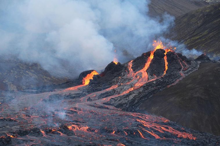 Shield Volcanoes Erupting