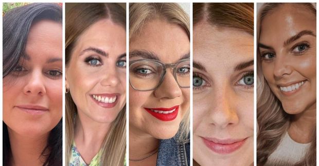 Barbara Hafdís Þorvaldsdóttir, Dagný Ýr, Kristjánsdóttir, Hanna Rún Ingólfsdóttir, Heiða Kristjánsdóttir og Valgerður Ingólfsdóttir.