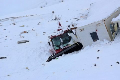 Major damage in the ski area.