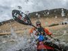 Veiga Grétarsdóttir, paddling from Hænuvík to Látravík in the West Fjords.