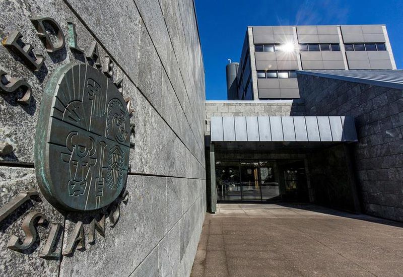 The Central Bank of Iceland building in Reykjavik.