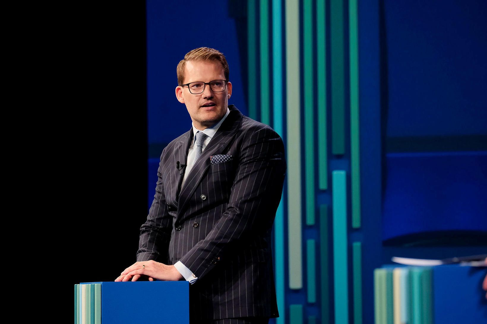 Róbert Wessmann, forstjóri Alvotech, flutti erindi á Iðnþingi.
