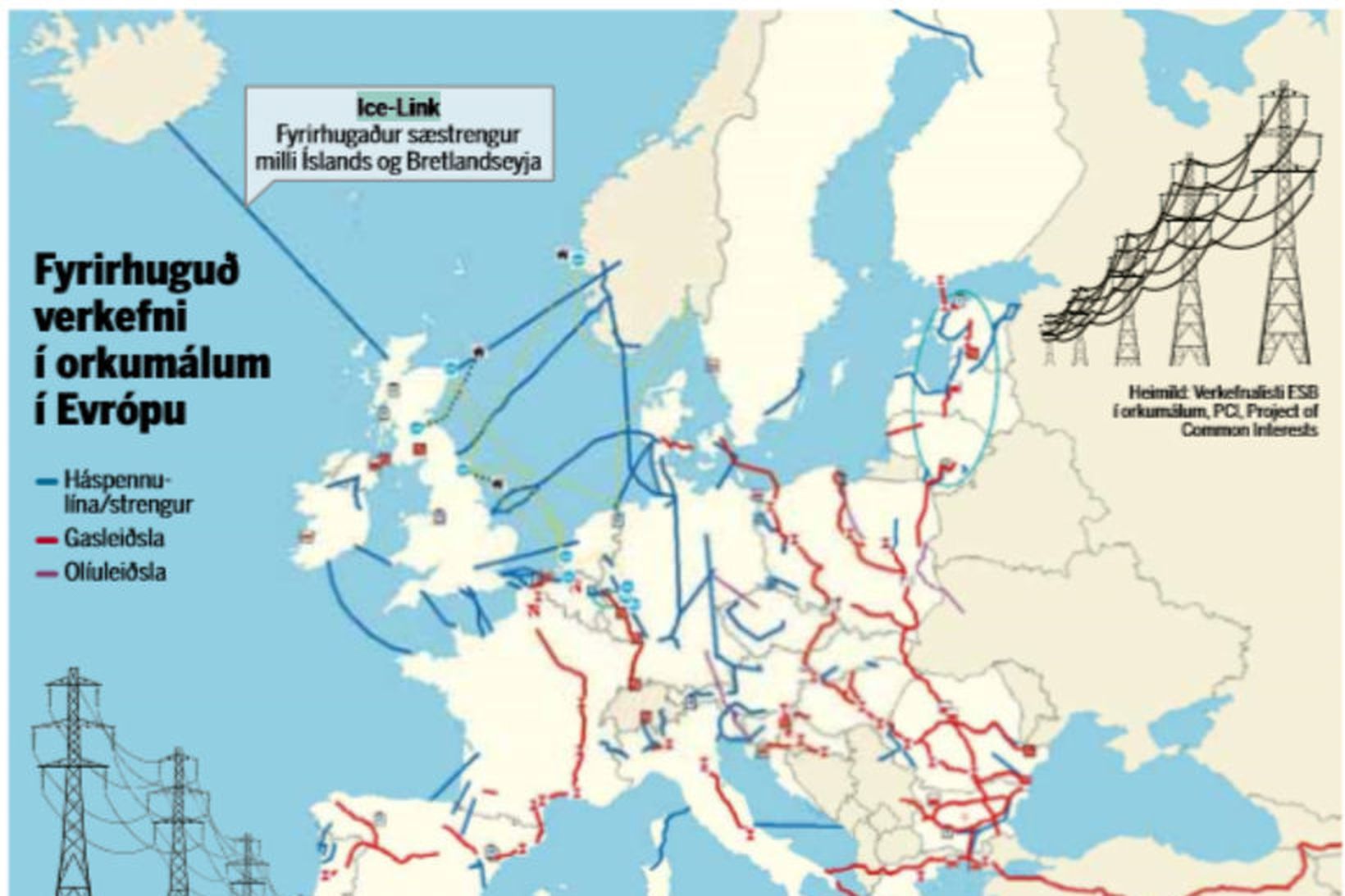 Ice Link-strengurinn er á lista ESB og fer ekki þangað …
