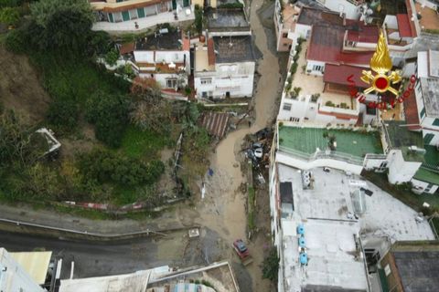 Italian town strewn with mud after deadly Ischia landslide