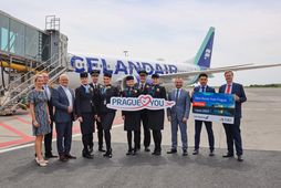 Í morgun fór fyrsta áætlunarflug Icelandair til Prag í Tékklandi.
