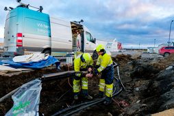 Viðgerðir á vatnslögnum og rafmagnslögnum hafa staðið yfir í Grindavík síðustu dagana.