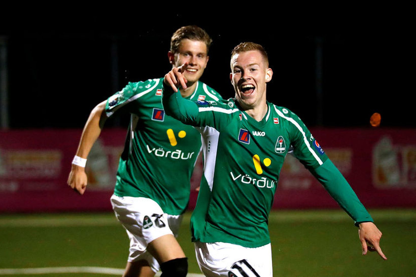 Gísli Eyjólfsson og Arnþór Ari Atlason skoruðu í kvöld.
