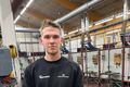 Íslandsmeistari Hafþór Karl Barkarson við meistarastykkið.
