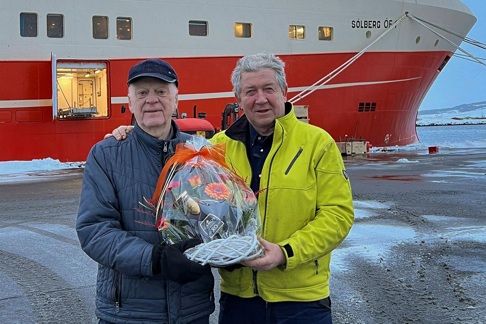 Gunnar Sigvaldason útgerðamaður (t.v.) og Þórður Þórðarson yfirvélstjóri (t.h.) hafa …